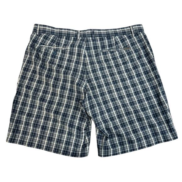 Men's Blue Plaid Shorts - Picture 2 of 8